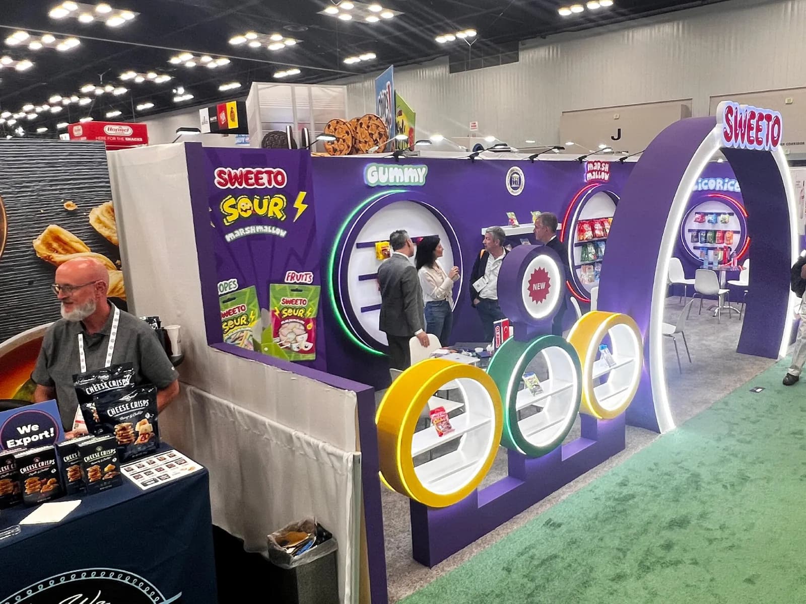 Sweeto booth at Sweets & Snacks 2025, Indianapolis