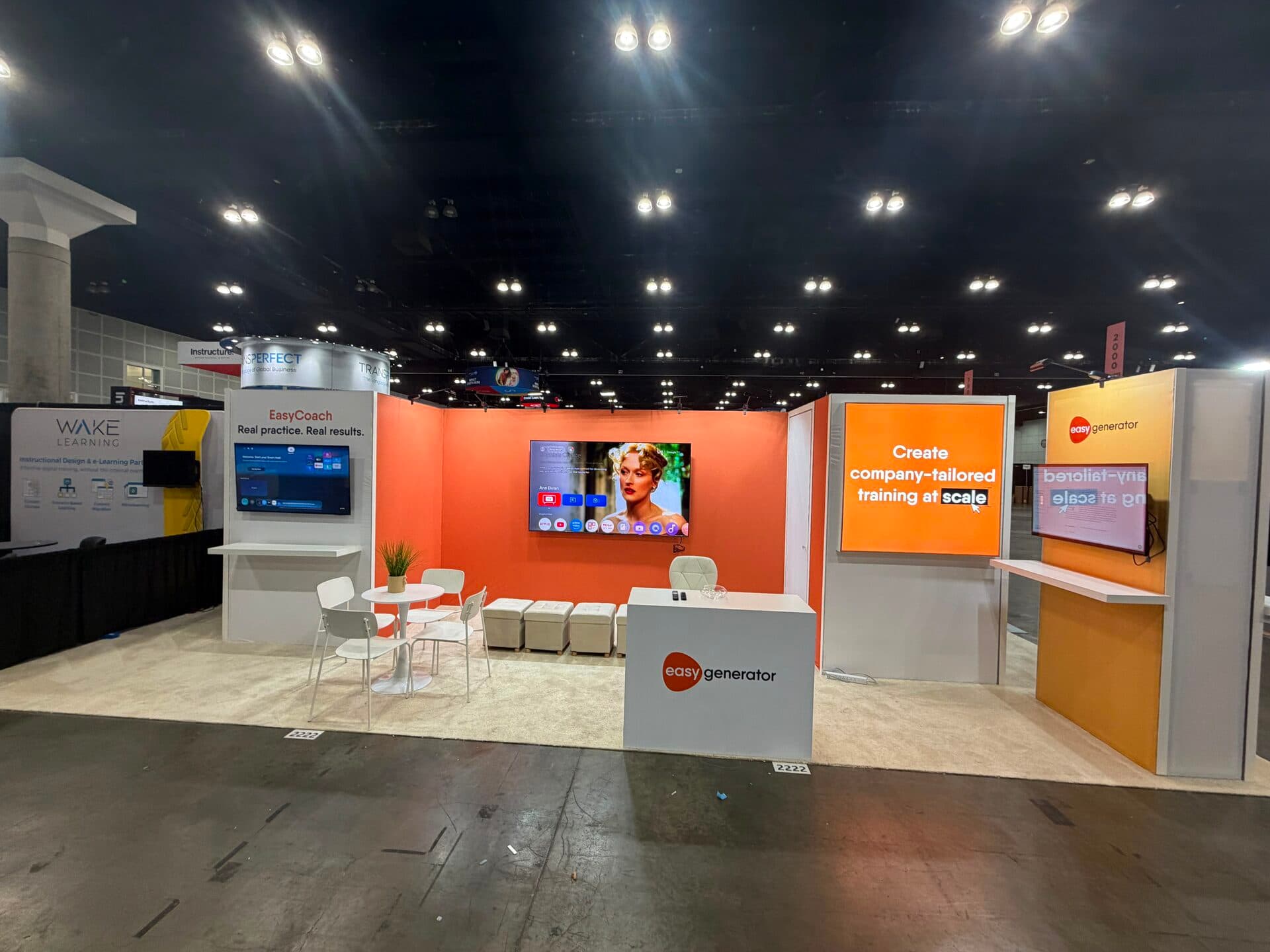EasyGenerator trade show booth built by VitrinIQ at ATD Los Angeles